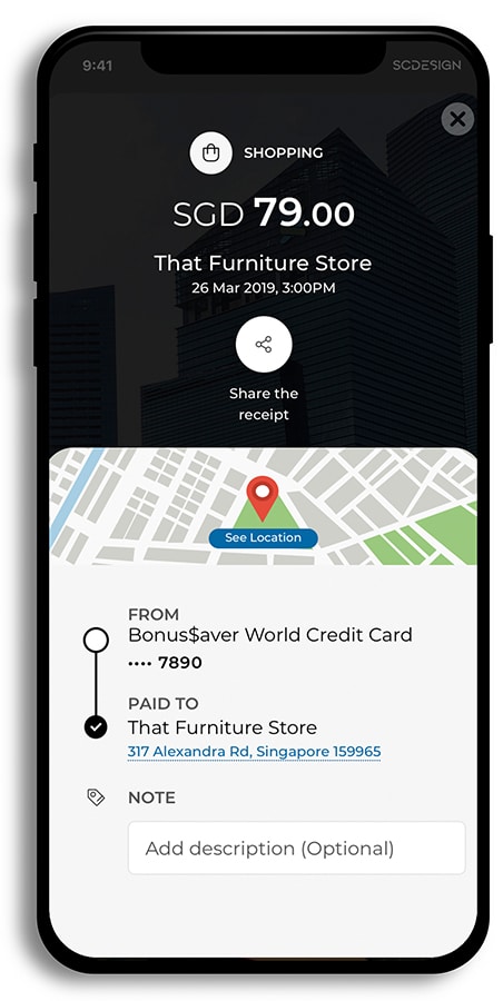 Standard Chartered App: Transaction