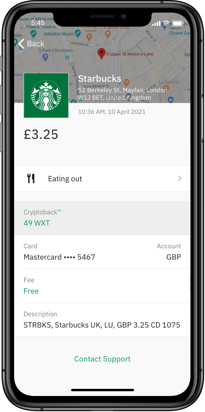 Wirex App: Transaction Details