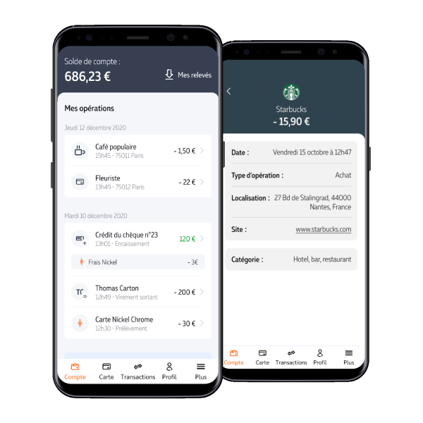 enrichissement des transactions Nickel